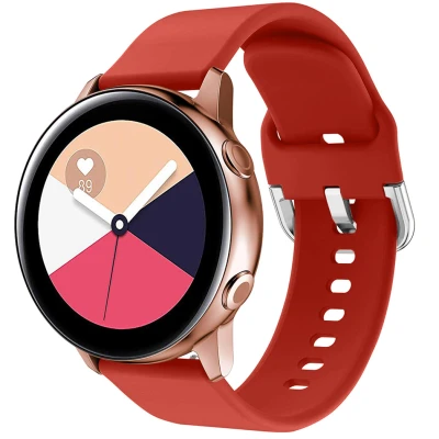 Afbeelding van Siliconen bandje Galaxy Watch 40/42mm / Active 2 42/44mm 3 41mm Rood iMoshion En TPU (zacht)