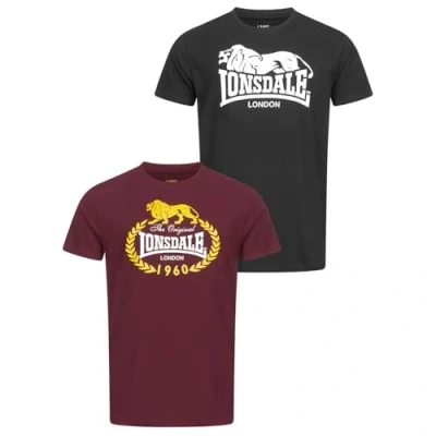 Afbeelding van Lonsdale Ecclaw T shirt Met Korte Mouwen Rood L Man