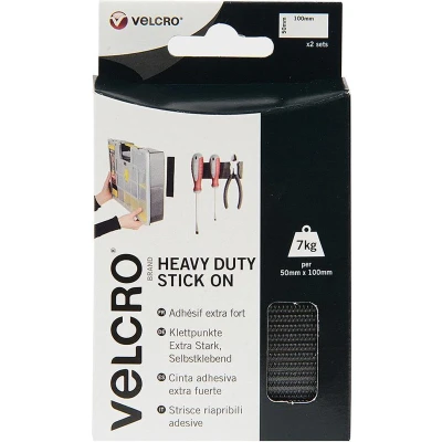 Afbeelding van VELCRO® VEL EC60239 Klittenband Om vast te plakken Haak en lusdeel, Extra sterk (l x b) 100 mm 50 Zwart 2 paar