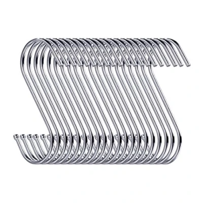 Afbeelding van Swatowot 30 stuks S haken, 9 cm hanghaken, haken garderobe, om op te hangen, kleerhangers (zilver)