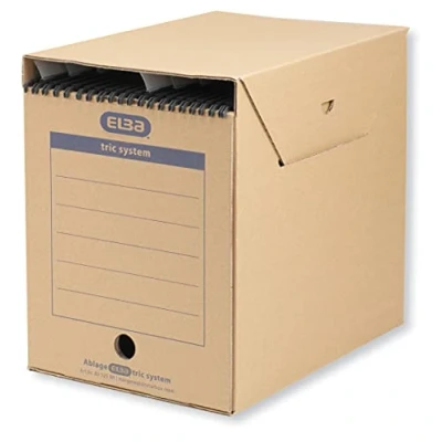 Afbeelding van ELBA Tric System Hangregisterbox Maxi, voor tabbladen met ruiters, bruin, 6 stuks
