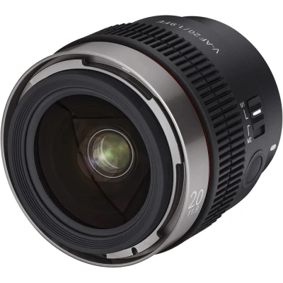 Afbeelding van Samyang V AF 20mm T1,9 FE voor Sony E, videolens, auto focus lens, cine lens 8K ondersteuning, aangepaste schakelaar en knop