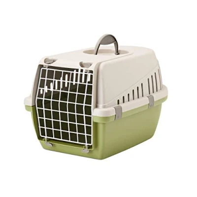 Afbeelding van Savic Trotter 1 Happy Planet Transportbox Reismand voor Katten of Kleine Honden Kleur: Mocca/ Groen 49x33x30 cm
