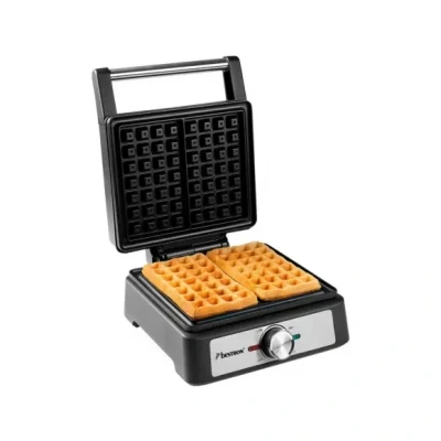 Afbeelding van Bestron wafelijzer voor belgische wafels, Brusselse twee dikke met antiaanbaklaag en Cool Touch handvat, Black Label Collection, kleur: Zwart