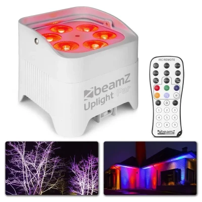 Afbeelding van BeamZ BBP96SW Battery Uplight Par 6x12W WDMX