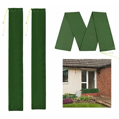 Afbeelding van RENXR 3Pcs Flood Water Barrier Zandzakken Lange Canvas Zakken, Overstroming Bescherming Verdikte Herbruikbare Zand Zakken Met Binding Band, Buis voor Deur Raam Control