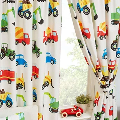 Afbeelding van Price Right Home Vrachtwagen en Transport Gordijnen bekleed 72&quot;Drop
