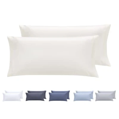Afbeelding van Todocama set van 2 kussenslopen, microvezel, extra zacht, hypoallergeen, 75 x 40 cm, beige