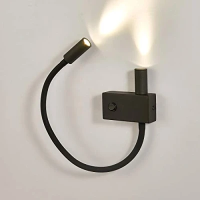Afbeelding van Kosilum wandlamp voor leeslamp, dubbel licht Nanda warmwit verlichting woonkamer slaapkamer keuken hal 6 W 300 lm x 2 geïntegreerde led IP20