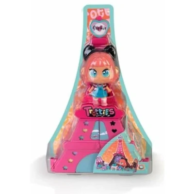Afbeelding van Trotties mini Trottie: Sophie in Parijs, speelgoedset met roze Eiffeltoren, 1 pop en veel accessoires, 3 podia stickers om te decoreren, cadeau + jaar, beroemd