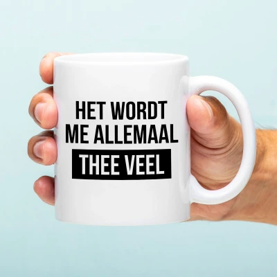 Afbeelding van Mok Het Wordt Me Allemaal Thee Veel