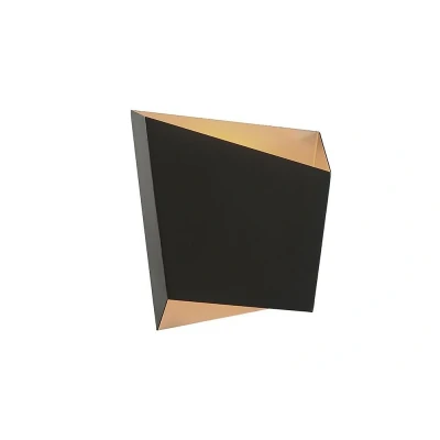 Afbeelding van Mantra Iluminación Asimetric wandlamp van staal, zwart