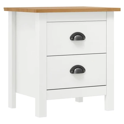 Afbeelding van VIDAXL Nachtkastje 46x35x49,5 cm massief grenenhout wit