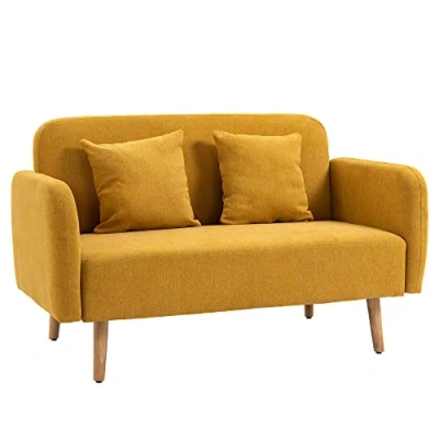 Afbeelding van HOMCOM Doppelsofa mit Kissen und Anti Rutsch Beinen 839 209