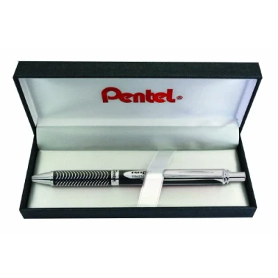 Afbeelding van Pentel BL407A BOX EnerGel Liquid Gel Roller Sterling met matzwarte behuizing, lijndikte 0,35 mm, kogeldiameter 0,7 zwart, 1 stuk (1 stuk)