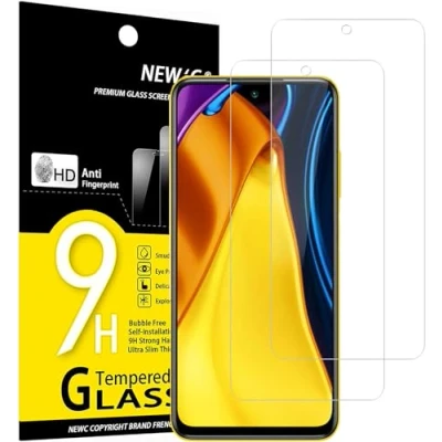 Afbeelding van NEW&#039;C 2 Stuks, Screen Protector voor Xiaomi Poco M3 Pro, Pro 5G, Gehard Glass Schermbeschermer Film 0.33 mm ultra transparant, resistent
