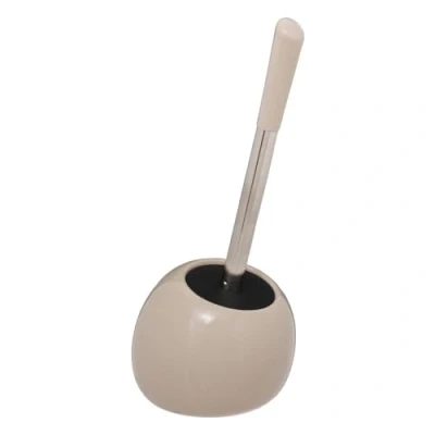 Afbeelding van 5Five Toilet/wc borstel in houder polyresin/metaal beige 35 cm