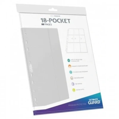 Afbeelding van Ultimate Guard 18 Pocket Pages Side Loading White (10 stuks)