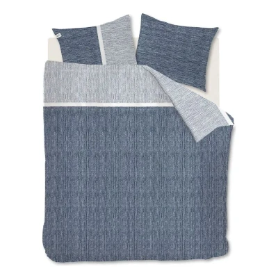 Afbeelding van Dekbedovertrek Rivièra Maison Amsterdam Loft Bluegrey Katoen 260 x 200 / 220 cm Extra Breed