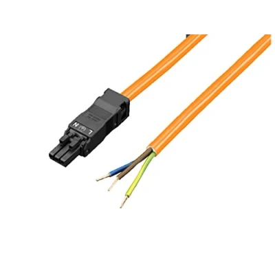 Afbeelding van Rittal sz aansluitkabel oranje voor systeemverlichting led 3 polig 100 240 v l 3000mm 2500400