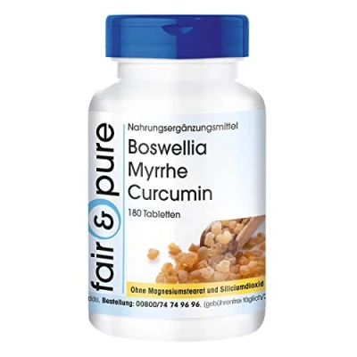 Afbeelding van Fair &amp; Pure® Boswellia mirre curcumine met vitamine D3 180 tabletten