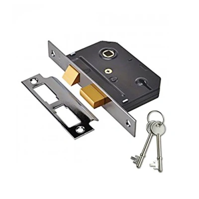 Afbeelding van Yale Essentials deurslot met 3 hendels vergrendeling, hoge kwaliteit, 64 mm Sashlock mm. chroom