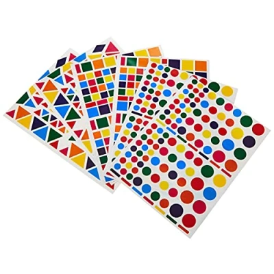 Afbeelding van Apli Kids verwijderbare stickers, geassorteerde vormen, kleuren en groottes, blister met 664 stuks stickers