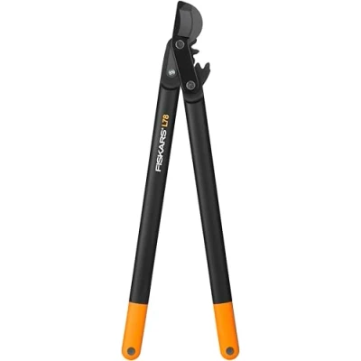 Afbeelding van Fiskars Takkenschaar, bypass takkenschaar voor jong hout, antikleeflaag, gehard precisiestaal, lengte: 70 cm, zwart/oranje, PowerGear II, L78, 1000584