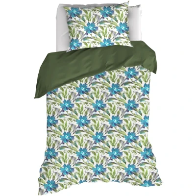 Afbeelding van Dekbedovertrek De Witte Lietaer Bellflower Eden Percal 140 x 200 / 220 cm 1 Persoons
