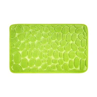 Afbeelding van Badkamer Tapijt met Memory Schuim Groen Badmat kan gecombineerd worden tot een set Antislip &amp; Maschinewasbaar Douchedeken 60 x 100 cm