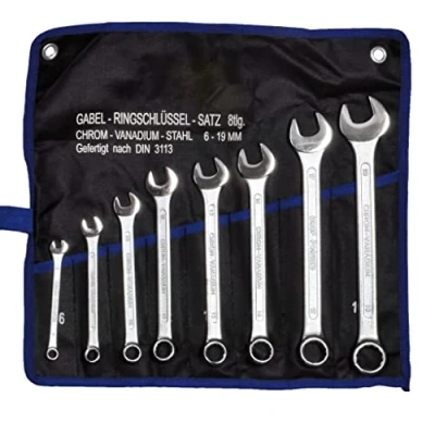 Afbeelding van SW Stahl 00908L Ringsteeksleutelset 6 19 mm, 8 delig I ringsleutel dubbelsleutel ringsleutelset steeksleutel