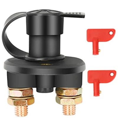 Afbeelding van Bolatus Accuschakelaar, 12 V/24 V, scheidingsschakelaar, hoofdstroomschakelaar, 2 polige aan /uitschakelaar, kill switch, 6 voor voertuig, boot, auto