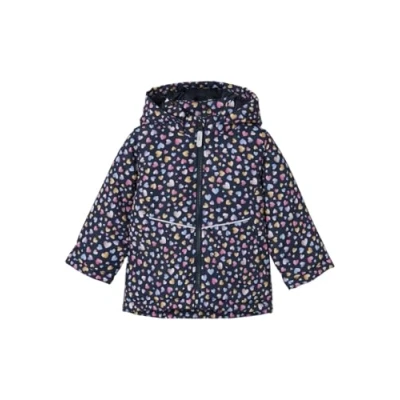 Afbeelding van NAME IT Nmfmaxi AOP Noos Korte jas voor meisjes, Donkere saffier/Aop: hart, 92 cm