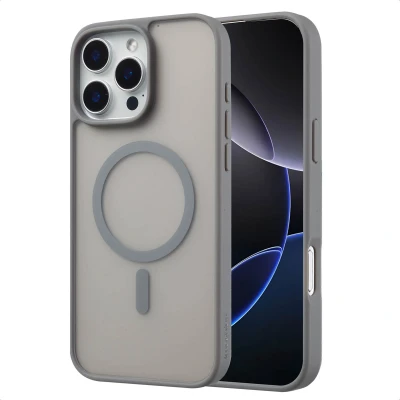 Afbeelding van Apple iPhone 16 Pro Max MagSafe Hoesje Kunststof imoshion Hardcase/Backcover Grijs Telefoonhoesje