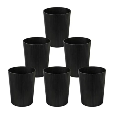 Afbeelding van Cetomo 7.2L* 6 Set, Afvalmand Prullenbak, Afvalmand, Papierbak, Vuilnisbak voor Badkamers, Keuken, Thuiskantoren, Slaapzalen zwart