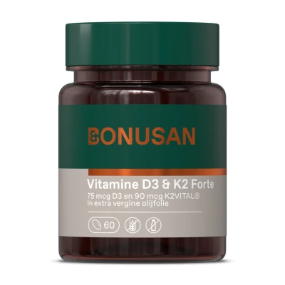 Afbeelding van 2x Bonusan Vitamine D3&amp;K2 60 softgels