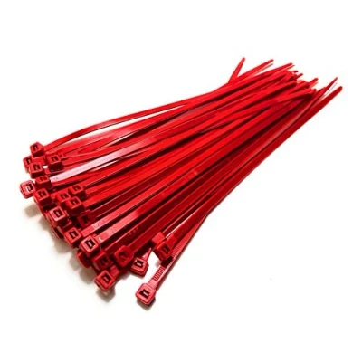 Afbeelding van Kabelbinders 300 mm x 4,8 sterke nylon ritsbanden (100, rood)
