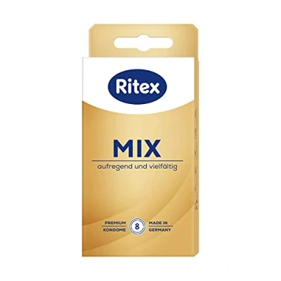 Afbeelding van Ritex Mix condoomassortiment, spannend en veelzijdig, 8 stuks, Made in Germany
