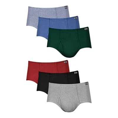 Afbeelding van Hanes Men&#039;s 6 Pack Tagless No Ride Up Briefs with ComfortSoft Waistband, Assorted, Medium