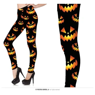 Afbeelding van Fiestas Guirca Legging Halloween pompoenen L