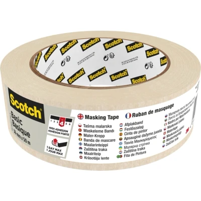 Afbeelding van Afplaktape Scotch Basic 36mmx50m beige