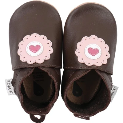 Afbeelding van Bobux Soft Soles Chocolate dolie Babyslofjes EU 18