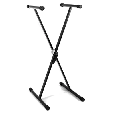 Afbeelding van BSX 900553 Easy Gear System keyboardstandaard (hoogte 70 100 cm, diepte 40 dubbele stang) KS 40B eenstrepen.