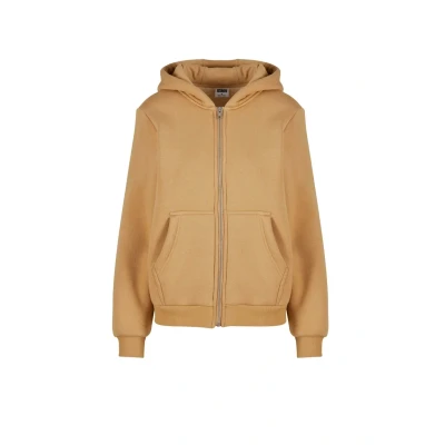 Afbeelding van Urban Classics Damestrui met capuchon, Bonded Sherpa Zip Hoody, losse pasvorm, maten XS 5XL, Unionbeige, 4XL