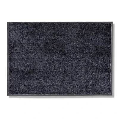 Afbeelding van slijtvaste deurmat Miami getufte 50x70 cm in antraciet zwart afwasbare