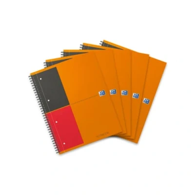 Afbeelding van 5x Spiraalblok Oxford International Notebook A4 gelinieerd (set 5 stuks)