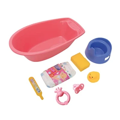 Afbeelding van Heless Poppenbad met Accesoires, 8dlg.