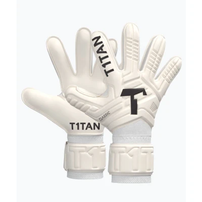 Afbeelding van T1TAN Classic 1.0 White Out Keepershandschoenen, zonder vingerbescherming, voetbalhandschoenen voor keepers, maat 12