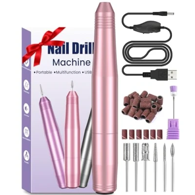 Afbeelding van Nagelvijl, Elektrische Nagelvijl voor Acryl , Gel en Natuurlijke Nagels, 20.000 RPM Instelbare Snelheid Beginners Professionele, Pedicure Nagelstudio Persoonlijke doe het zelf