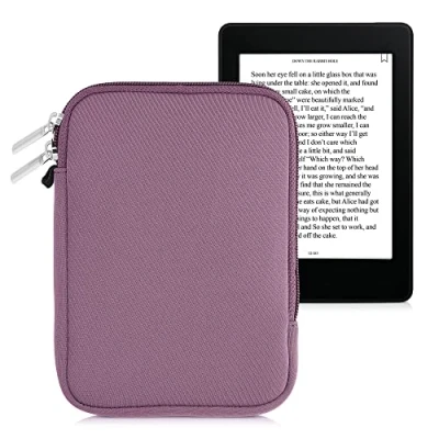 Afbeelding van kwmobile Neopreen e Reader Pouch Maat 6&quot; eReader Universele eBook Sleeve Case met Rits Lavendel